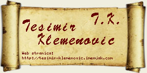 Tešimir Klemenović vizit kartica